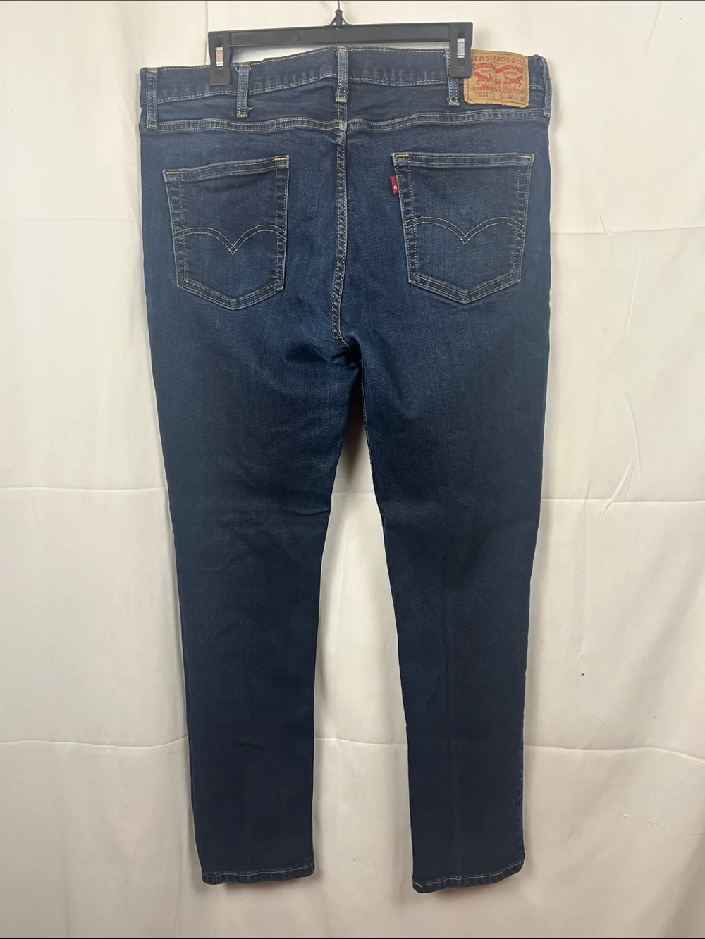 Levi's Men's Slim Straight Jeans in Dark Blue Denim